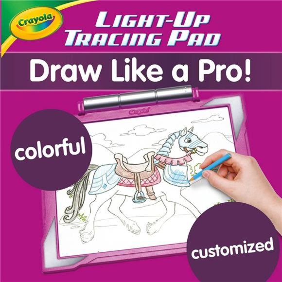 Crayola Light Up Tracing Pad - Pink, Drawing Pads for Kids, Kids Toys - Picture 5 of 6